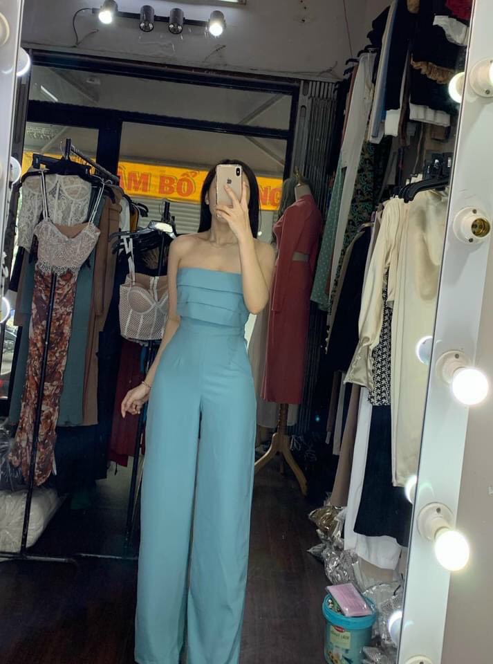 jumpsuit dài ống suông-TH#setbonu