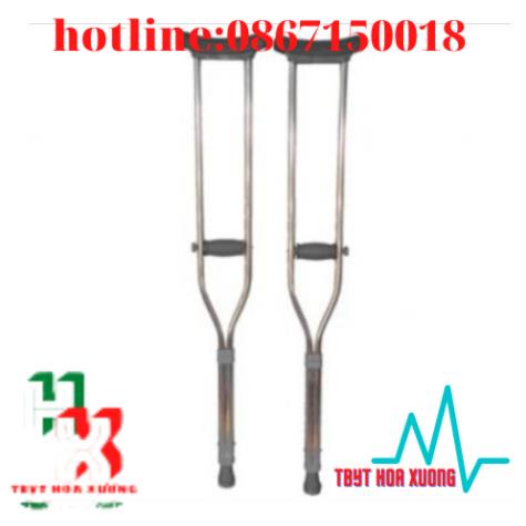 Đế Cao Su Nạng Inox Việt Nam-1 đôi