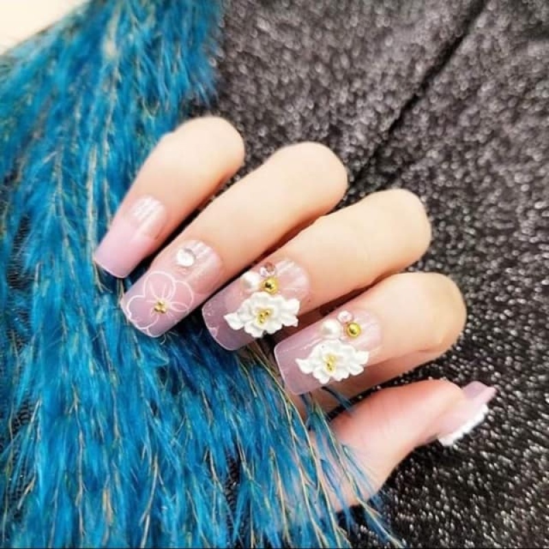 Bộ 24 Móng tay giả , nail giả A74 ( Tặng kèm keo dán ) giá rẻ