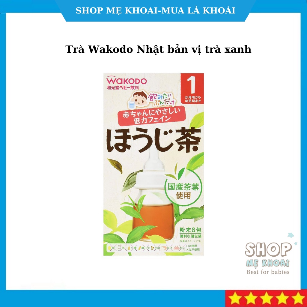 Set 8 gói lẻ các vị trà Wakodo cho bé từ 5 tháng