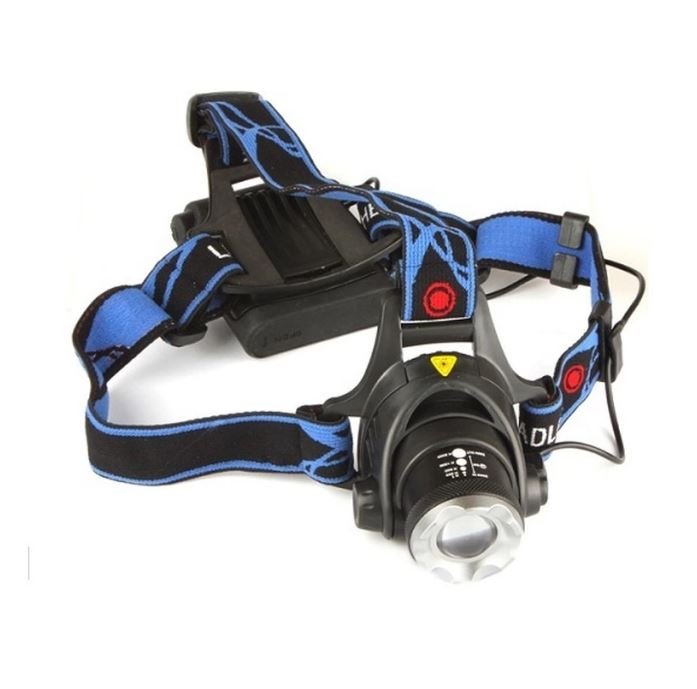 Đèn đội đầu 2 pin Headlight 600LM XM-L2 Zoom X2000 (Đen)