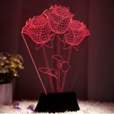 Đèn LED 3D Tình Yêu hình hoa hồng siêu lãng mạn