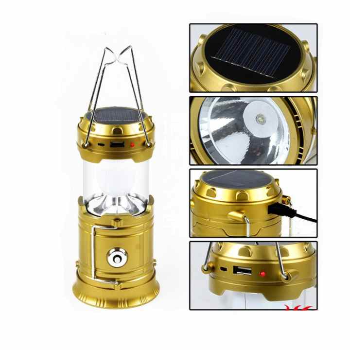 Đèn LED năng lượng mặt trời 3 trong 1 SUNTEK JH-5800T (Vàng)
