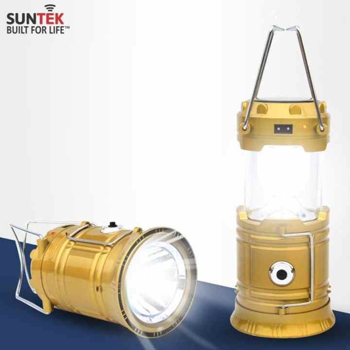 Đèn LED năng lượng mặt trời 3 trong 1 SUNTEK JH-5800T (Vàng)
