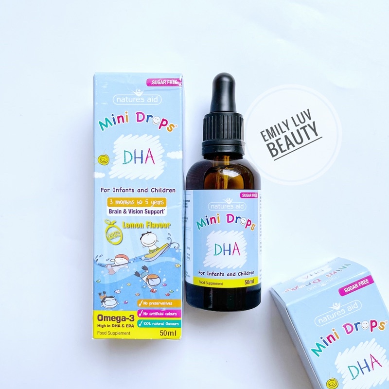 Dha dạng nhỏ giọt cho bé natures aid dha drops 50ml
