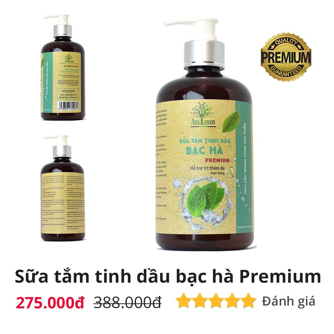 [HCM](Phiên Bản 2020) Sữa Tắm Tinh Dầu Bạc Hà Amegreen 600ml - Premium