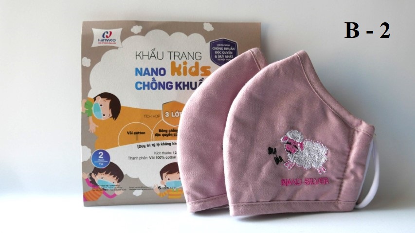 Combo 2 khấu trang Nano bạc kháng khuẩn trẻ em