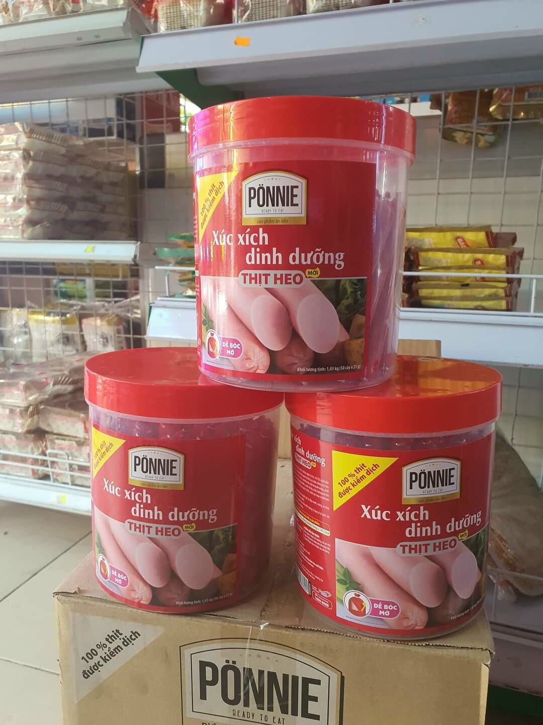 Xúc xích PONNIE hộp 50 cây
