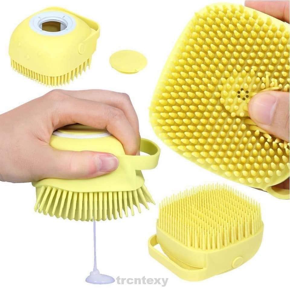 Bông tắm silicon có chỗ đựng sữa tắm