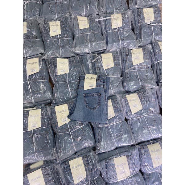 Quần jeans ống đứng xanh 2 màu