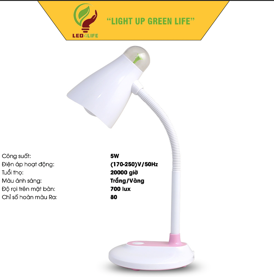 Đèn bàn LED bảo vệ thị lực Rạng Đông RD-RL 32