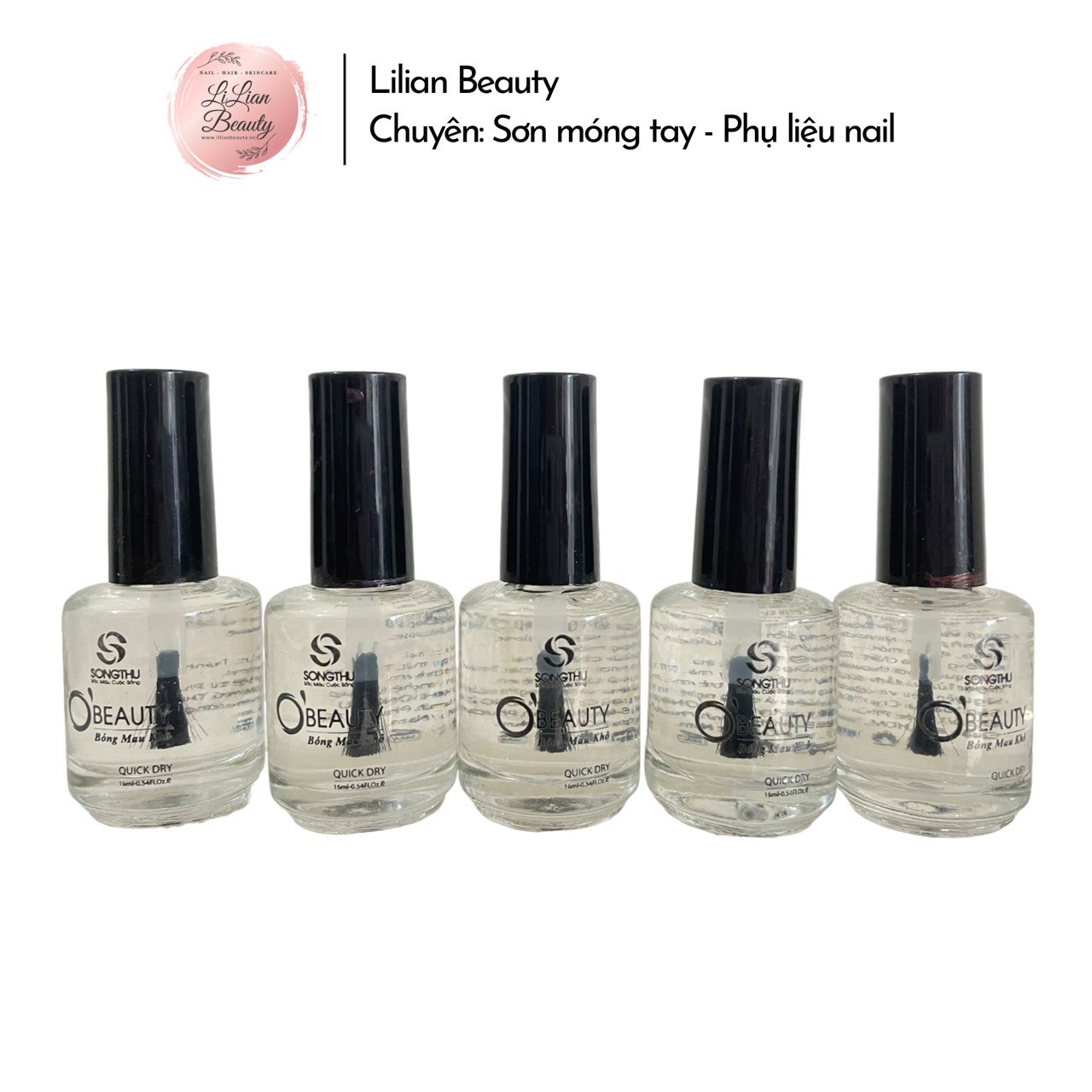 SƠN MÓNG TAY BÓNG MAU KHÔ 16ML - NẮP ĐEN (HÀNG CÔNG TY)