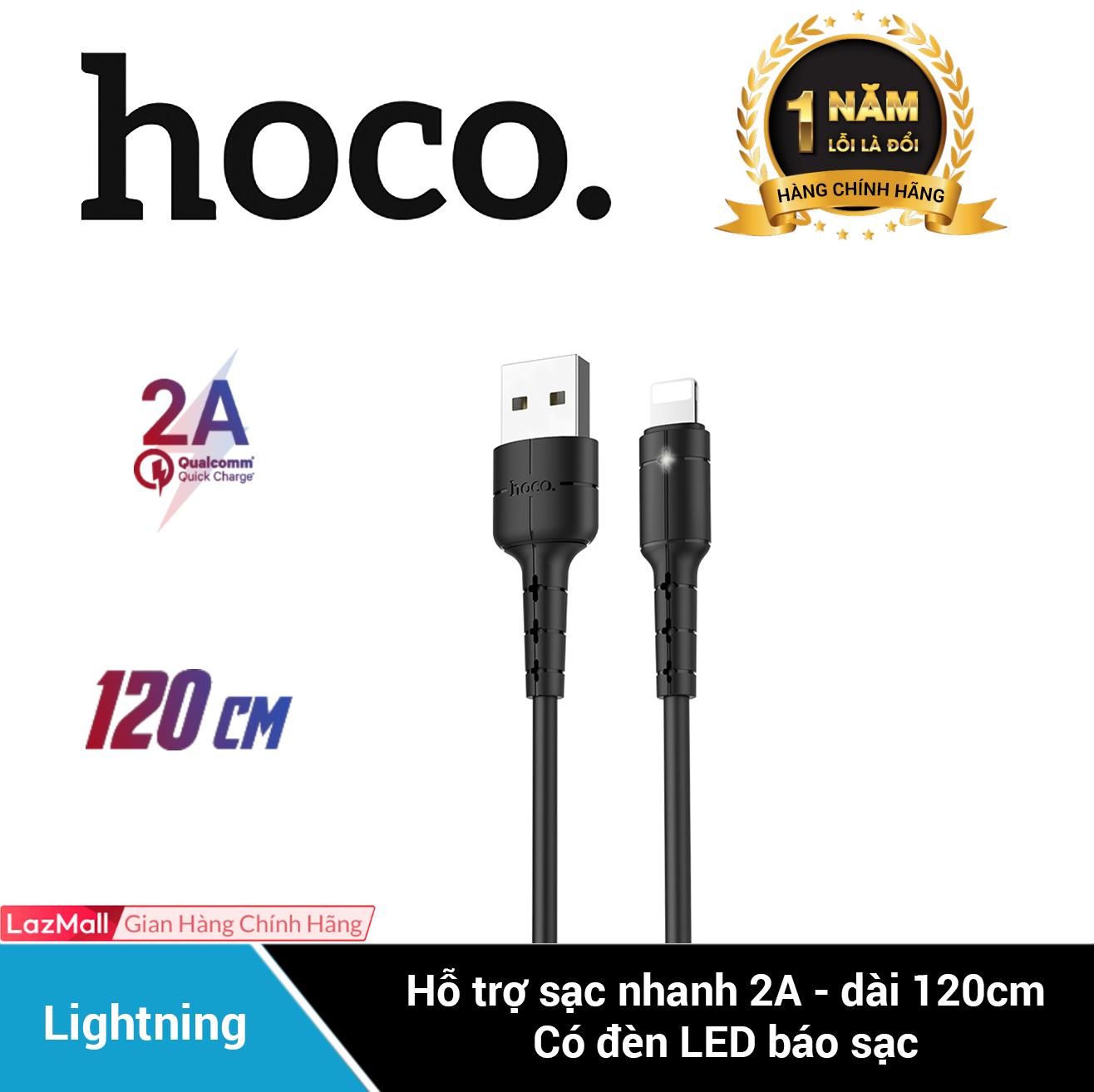 Cáp sạc nhanh và truyền dữ liệu Lightning siêu bền Hoco X30 cho iPhone/iPad iPhone XS max iPhone 11 iPhone 11 Pro max có đèn LED báo khi sạc sạc nhanh