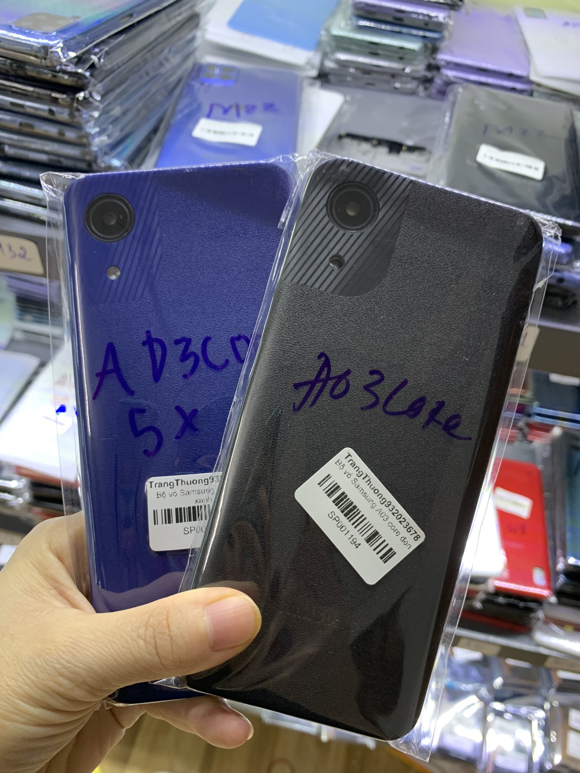 BỘ XƯƠNG VỎ ZIN MỚI ĐIỆN THOẠI SAM SUNG A03 CORE