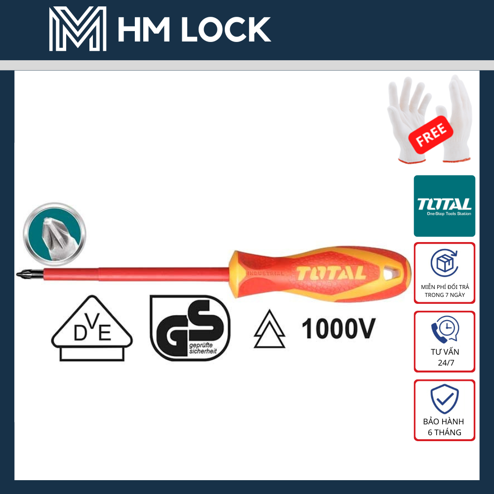 Pz1×8mm tua vít bake cách điện total - hàng chính hãng - thtispz180 - hm lock