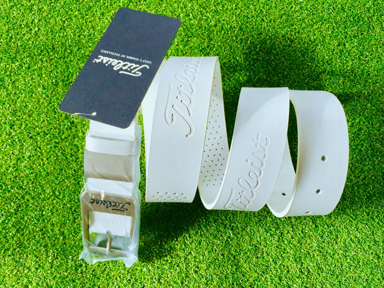 Thắt lưng golf (màu đen-trắng) Golf belt-골프벨트