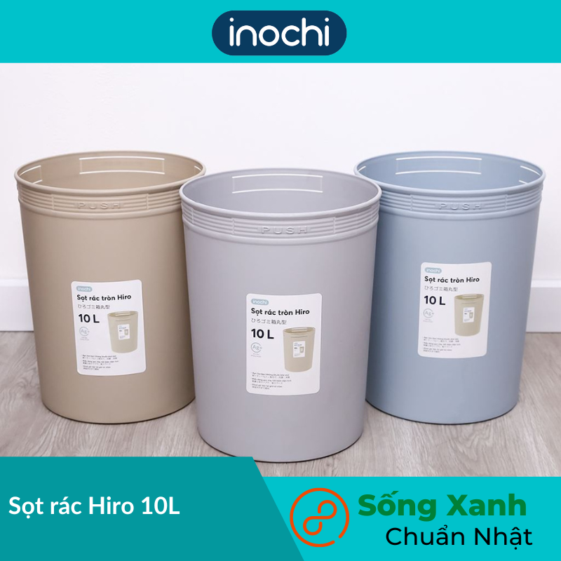 Sọt rác inochi Hiro 5L 10L 15L - màu ngẫu nhiên - INOCHI - MixASale