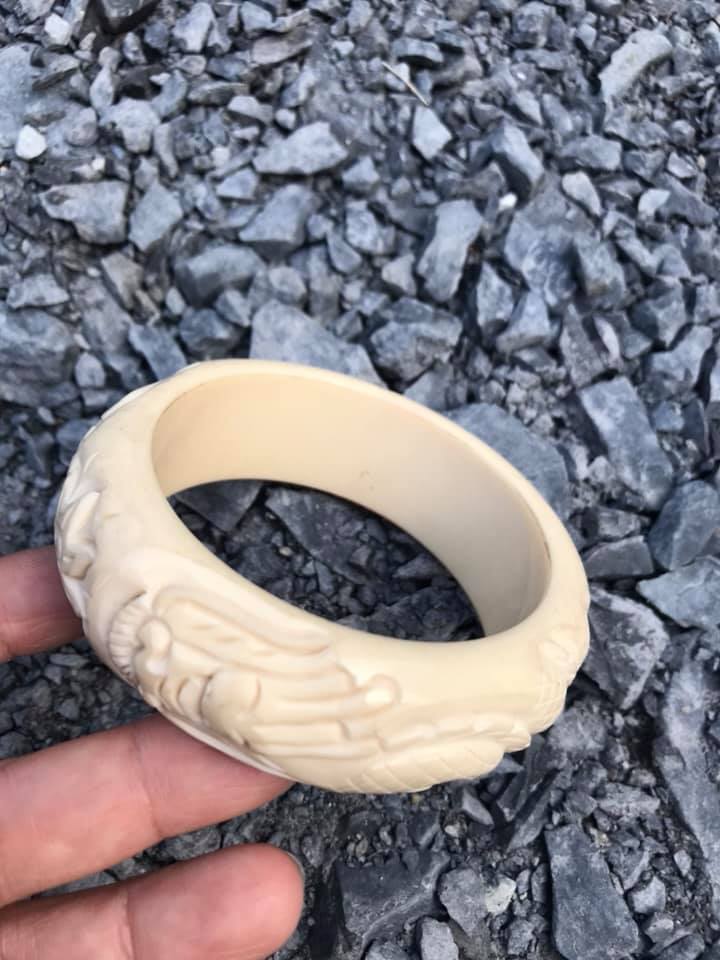 💦💗💦VÒNG TAY NAM TRẠM RỒNG GIẢ NGÀ HAY GỌI LÀ XƯƠNG MỸ NGHỆ NI 65MM x CAO 25mm x DẦY 10mm DÀNH CHO CÁC ANH NAM TAY LỚN TRÊN DƯỚI 80KG ĐEO CÓ 399K/1 CHIẾC THÔI ạ