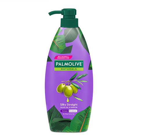 Dầu gội kèm dầu xả 2 trong 1 suôn mượt óng ả palmolive từ keratin và dầu olive 600ml