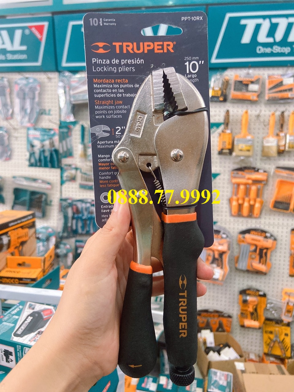 Kềm bấm chết mỏ bằng cán đen 10in/254mm, Truper - 17437