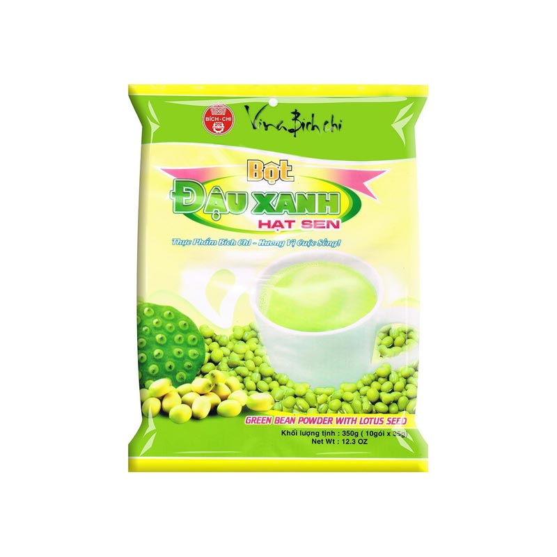 BỘT ĐẬU XANH HẠT SEN BÍCH CHI 350GR ( 10 GÓI x 35GR) 06147