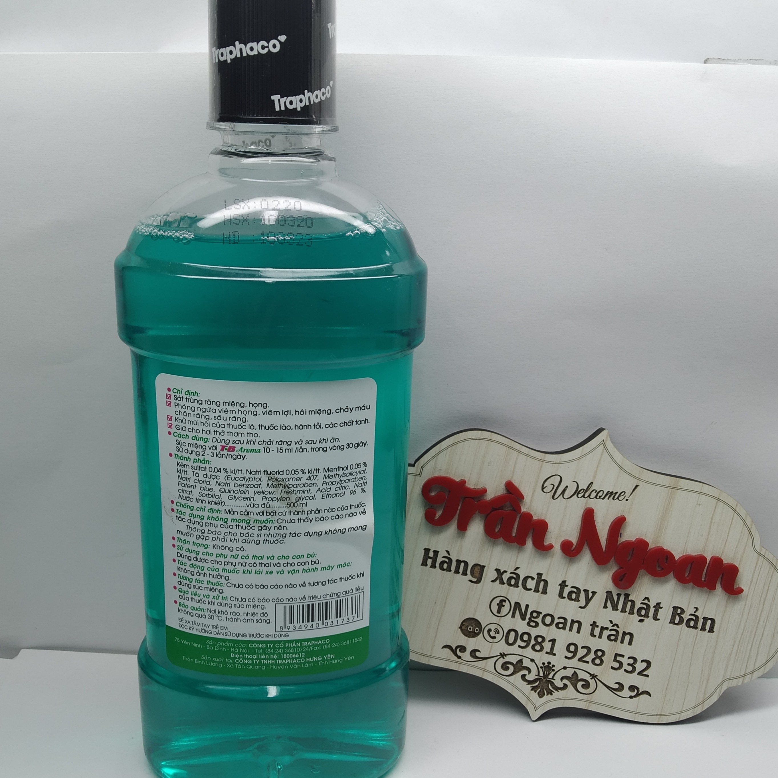 Nước Súc Miệng T-B Traphaco - Chai 500ml
