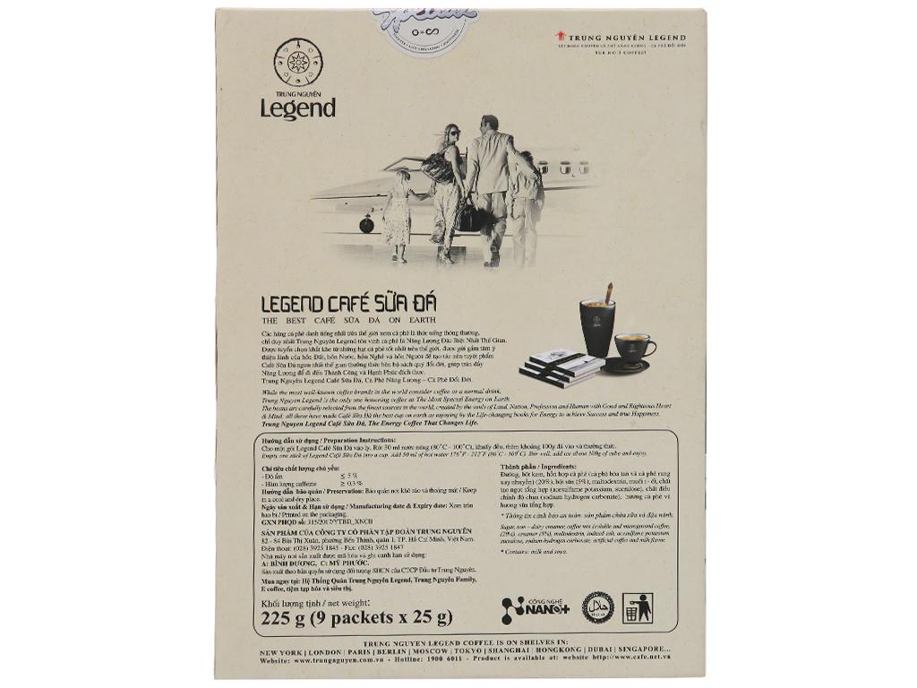 Cà phê sữa Trung Nguyên Legend 225g
