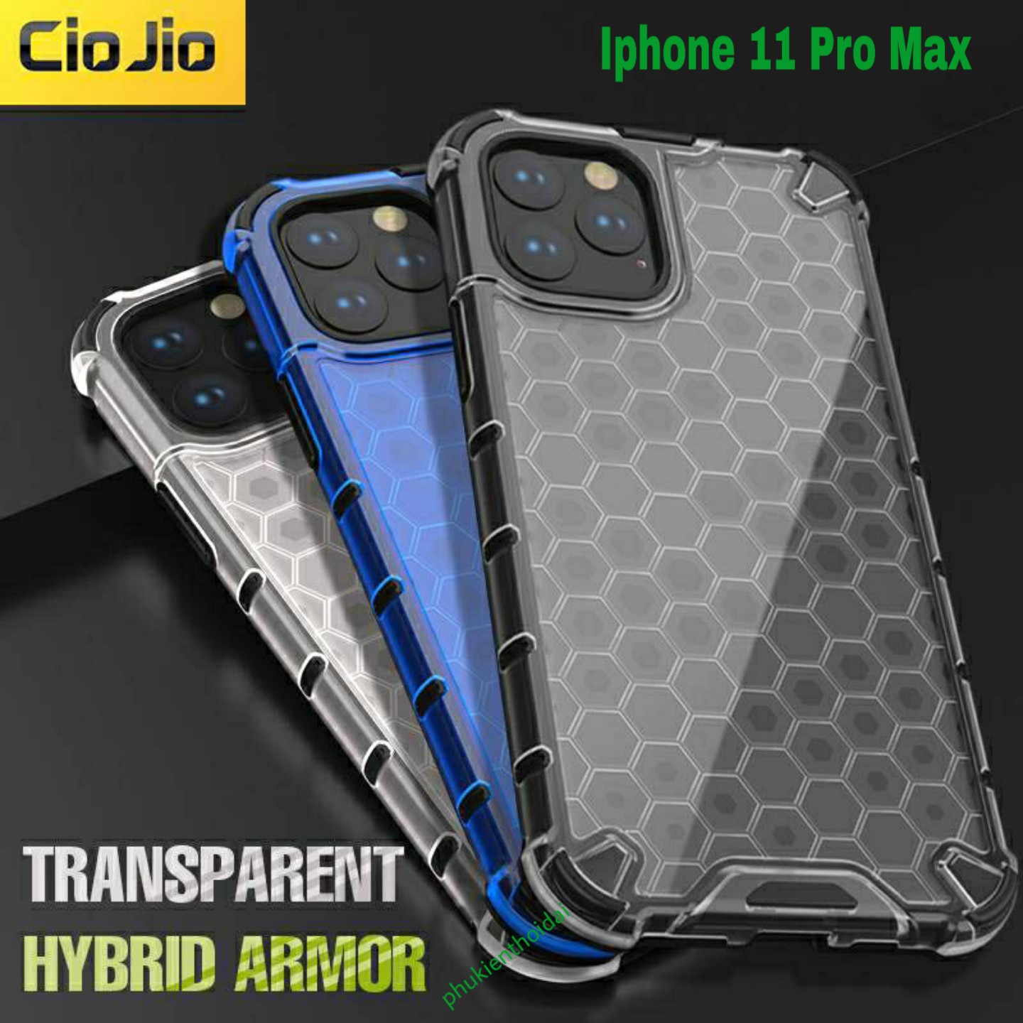 Ốp lưng Iphone 11 Pro Max chống sốc vân tổ Ong kiểu dáng UAG siêu bền