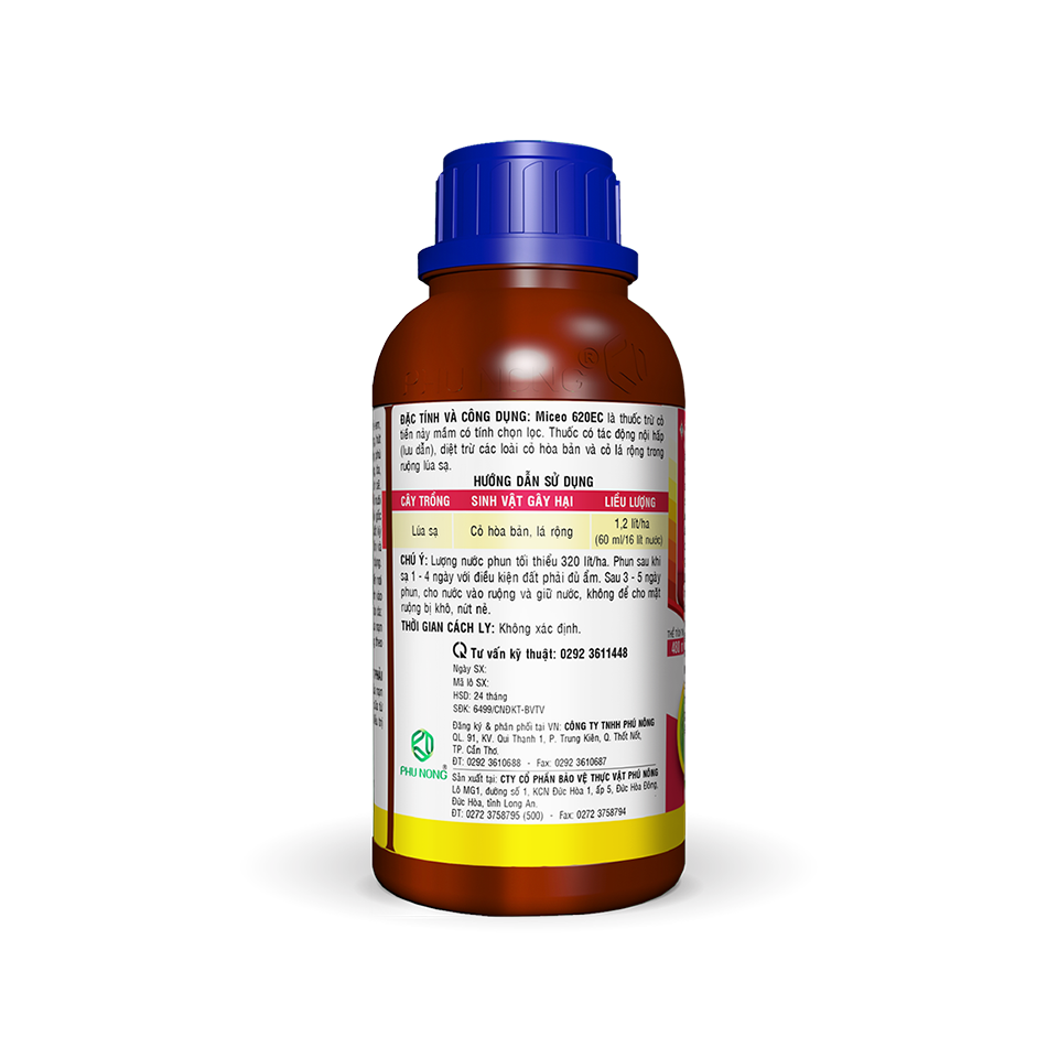 Miceo 620EC (480ML) Thuốc trừ cỏ diệt mầm