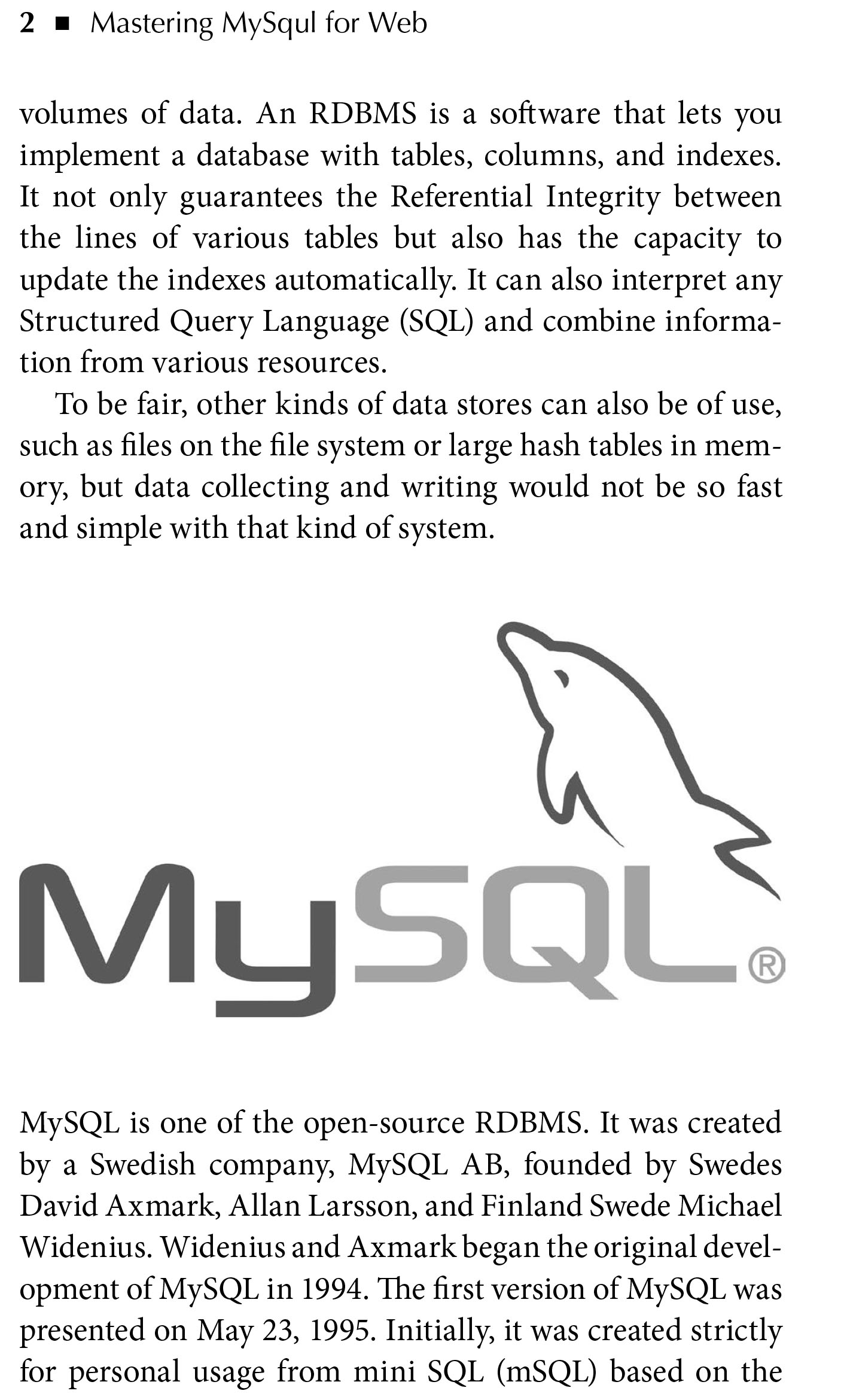 Sách Mastering MySQL for Web A Beginners Guide
