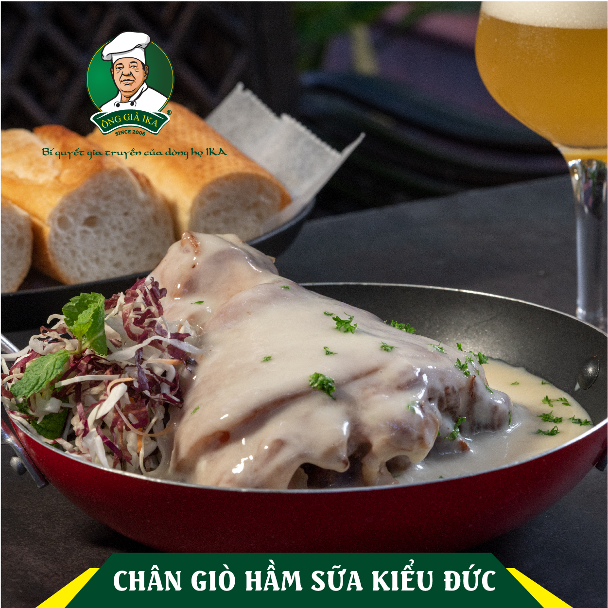 Chân giò hầm sữa kiểu Đức 1.2kg - Ông già IKA ( Chỉ giao tại Hà Nội)
