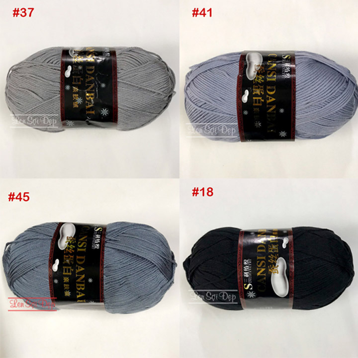 [HCM]Cuộn len cotton Cansi Danbai 125g đan móc áo khăn nón