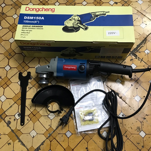 Máy Mài Góc Dongcheng DSM150A (150 mm) + tặng kèm 2 chổi than