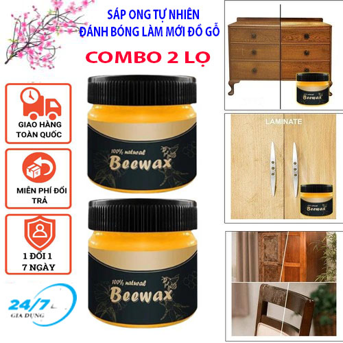Sáp Ong Beewax Đánh Bóng Đồ Gỗ, Sáp Ong Tự Nhiên Đánh Bóng Đồ Gỗ, Sàn Gỗ Giúp Loại Bỏ Bụi Bẩn Tích Tụ Trong Nhiều Năm Để Khôi Phục Lại Diện Mạo Của Đồ Nội Thất Cũ - Giadungbv247