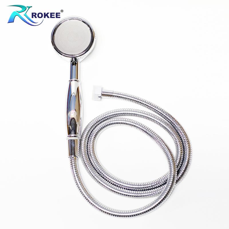Bộ tay sen tắm tăng áp Rokee - DL028 (Trắng bạc)