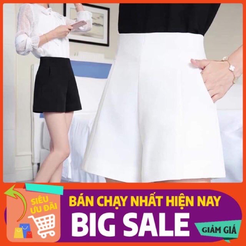 Quần sooc đùi cạp cao siêu tôn dáng(có video thật )