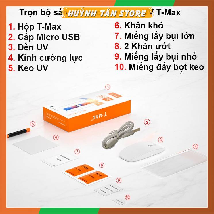 [HCM]Cường lực UV T-Max cho Huawei Mate 20 Pro