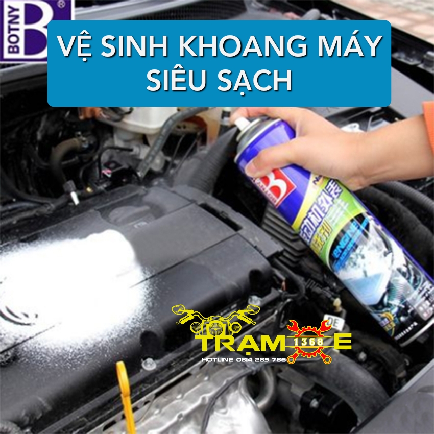 CHAI XỊT VỆ SINH LÀM MỚI KHOANG MÁY ĐỘNG CƠ XE Ô TÔ XE TẢI BOTNY 650ML