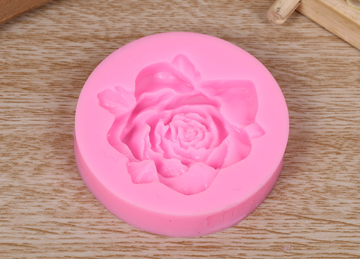 Khuôn silicon 3D hoa hồng có lá