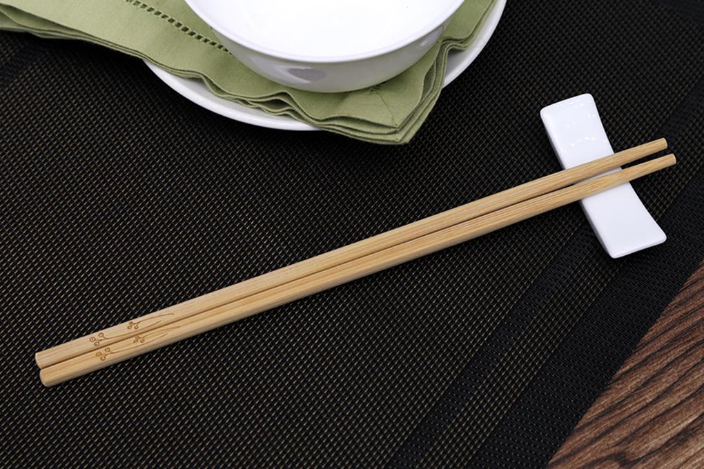 Bộ 10 đôi đũa tre hình hoa nhỏ  KZ1012-10