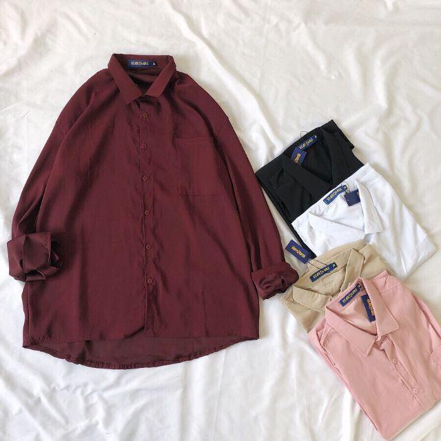 ☊◎  Sơmi basic cổ đức - ẢNH THẬT
