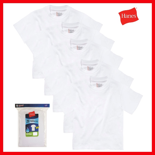 [HCM]Áo thun bé Trai HANES Size S (size 6-8) (cao 112-132 cm) - Pack 5 cái - Hàng Mỹ
