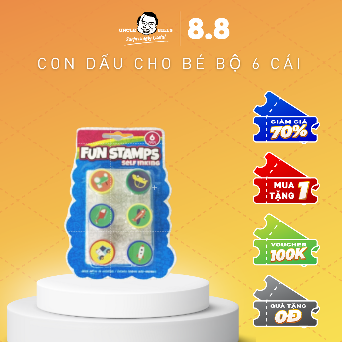 Bộ 6 con dấu cao su cho bé ubl sg0291