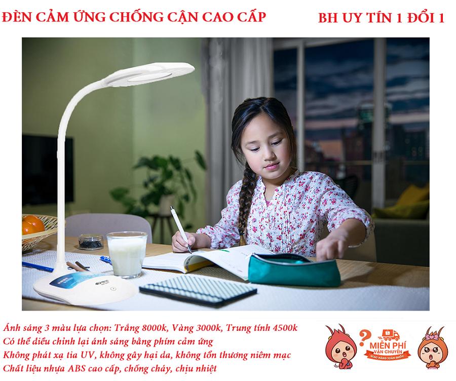 Đèn bàn chống cận thị - Đèn bàn led chống cận - Đèn học Led cảm ứng chống cận thị tích điện thông minh -  Bảo hành uy tín bởi A-Home.