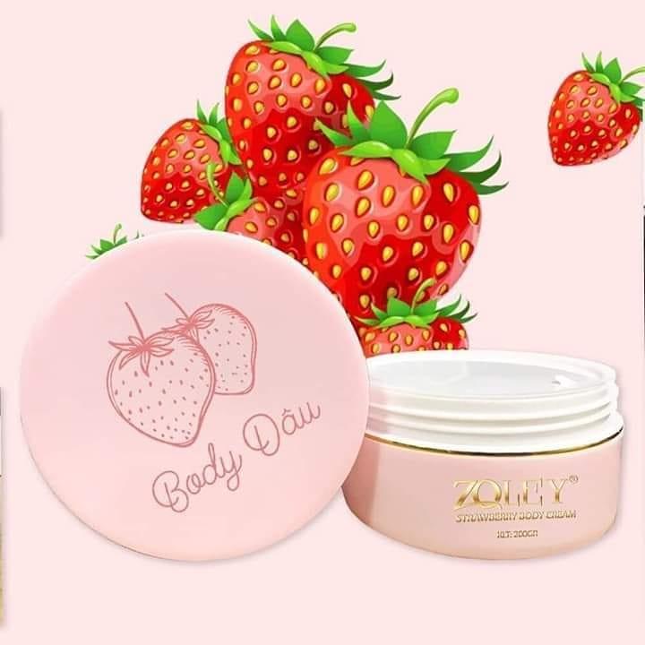 Kem trắng da Body Dâu Zoley 200gr