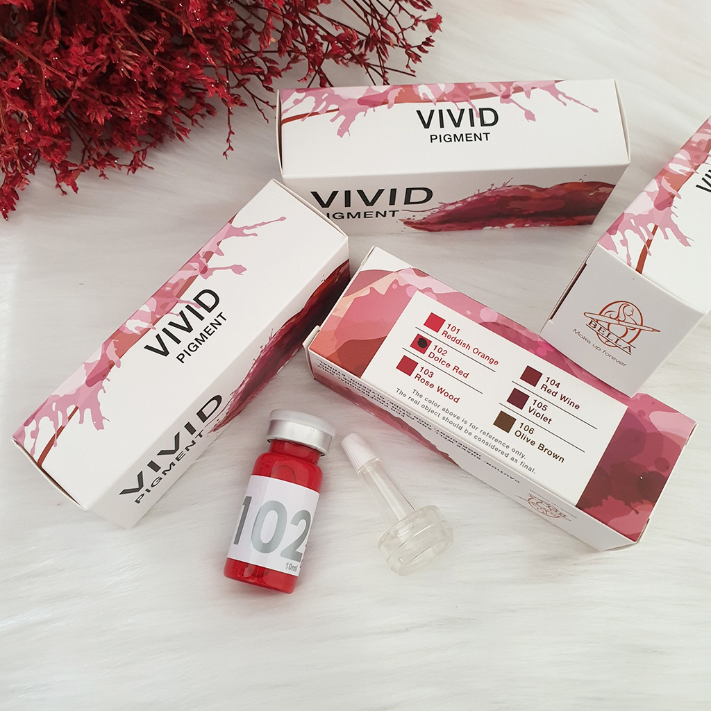 [HCM]Mực xăm môi Bella Vivid 102 – Dolce Red (Đỏ tươi)