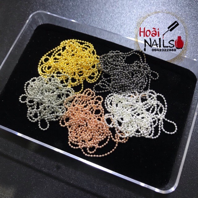 Dây bi dây xích làm nail Phụ kiện Nail