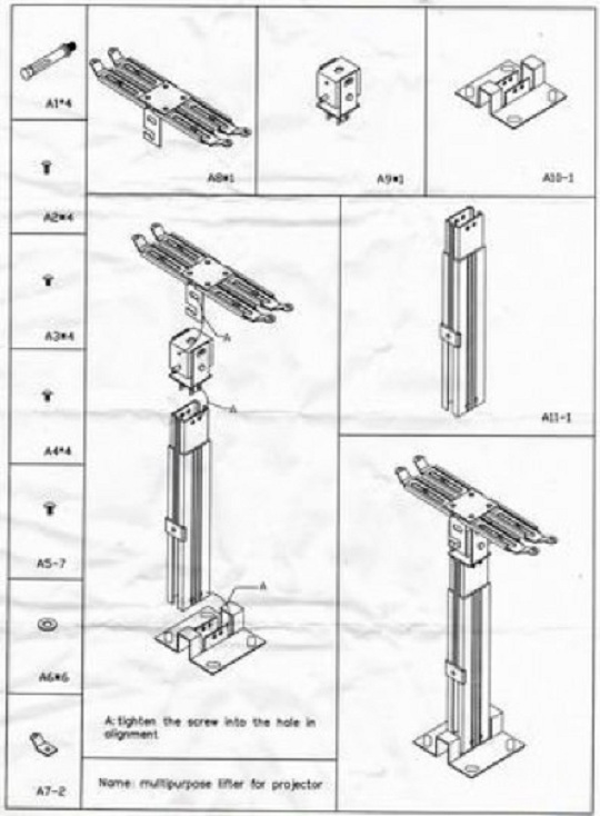 Giá treo máy chiếu 1m1 cao cấp