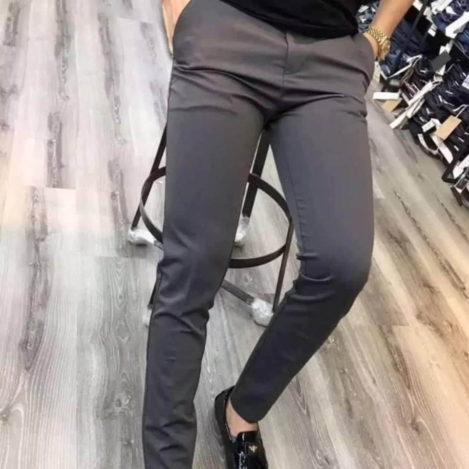 (VẢI XUẤT DƯ) QUẦN ÂU NAM DÀY DẶN HOT 2019 (Xám Đậm)