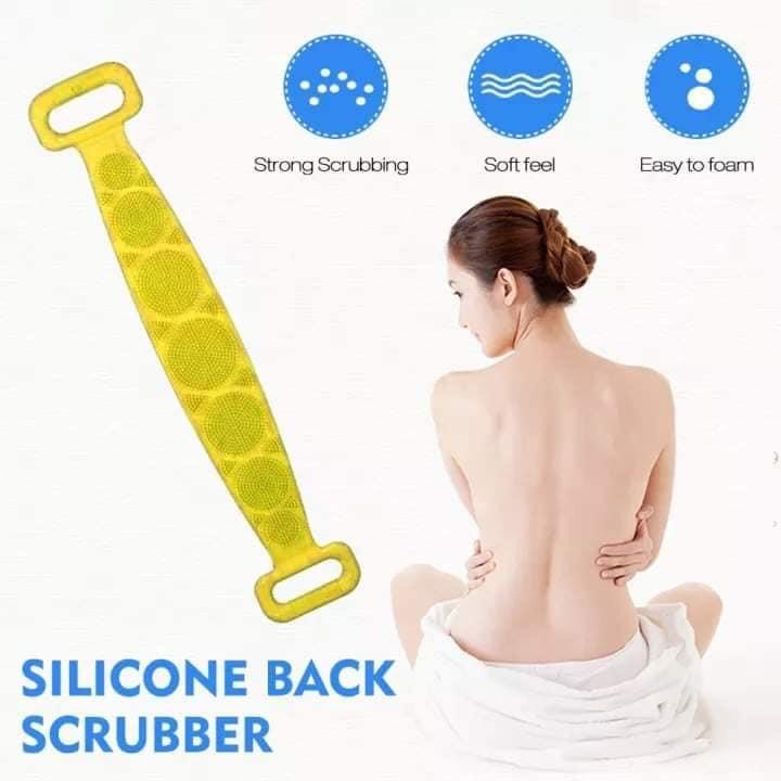 Cọ Tắm Silicon, Dây Tắm Chà Lưng Silicon 2 Mặt